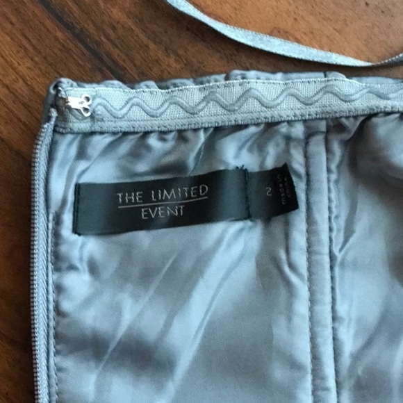 THE LIMITED EVENT Size 2 Dark Gray Satin Strapless Cocktail Dress with Pockets - Picture 5 of 7